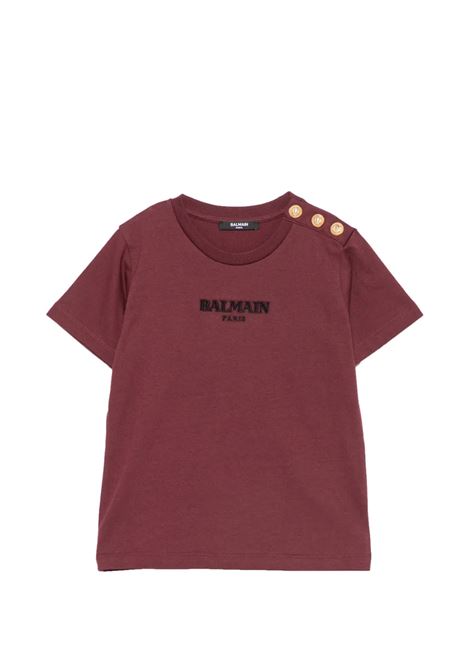 T-shirt con logo BALMAIN KIDS | BZ8I81 Z3672530OR